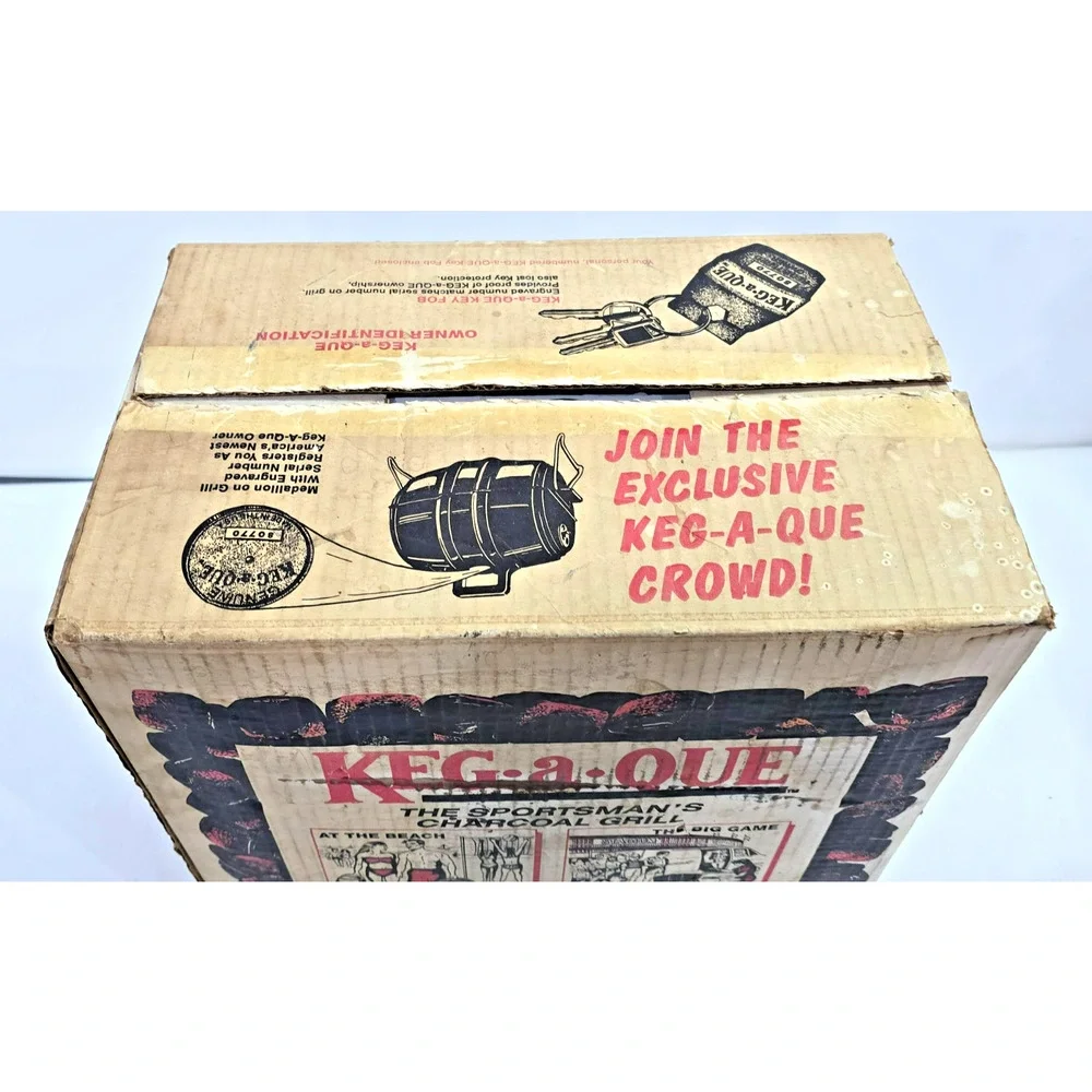 Vintage Miller Genuine Draft Beer Keg-A-Que Barbecue Grill Keg Shape